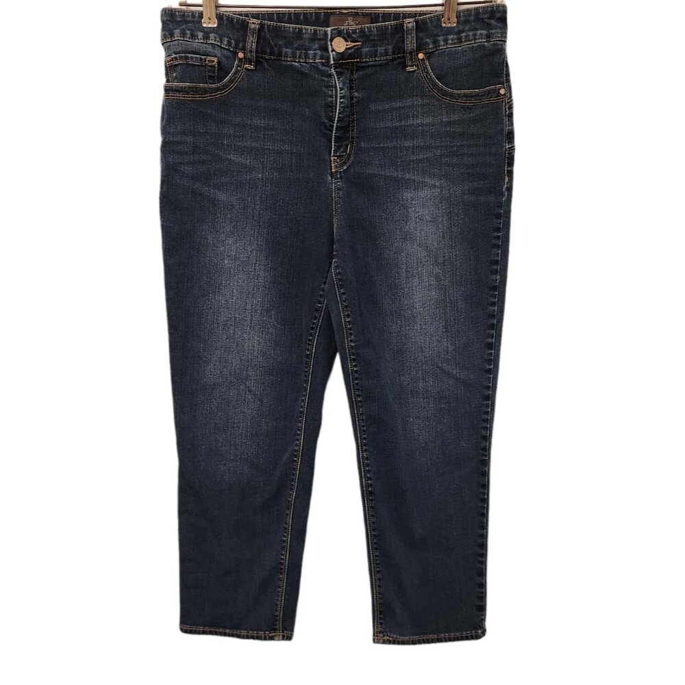Chicos Jeans So Lifting So Slimming Womens‎ 1.5 Cropped Blue Stretch 34X23 EUC